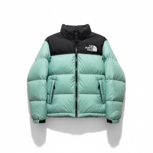 THE NORTH FACE nuptse retro Kids Puffer down coat Jacket - Black and Mint sz L